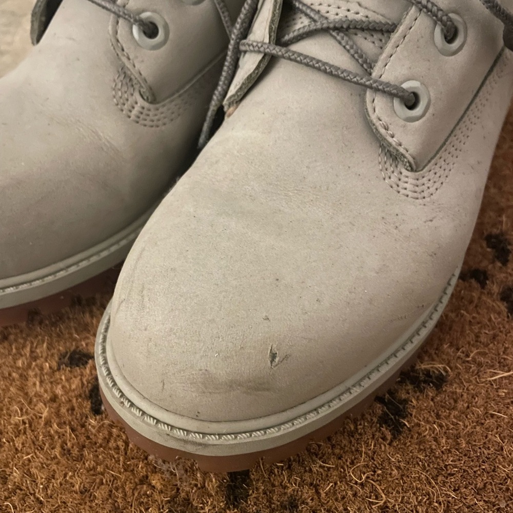 Timberland 6" Premium Waterproof Lace Boots Gray 8.5 - Picture 4 of 8